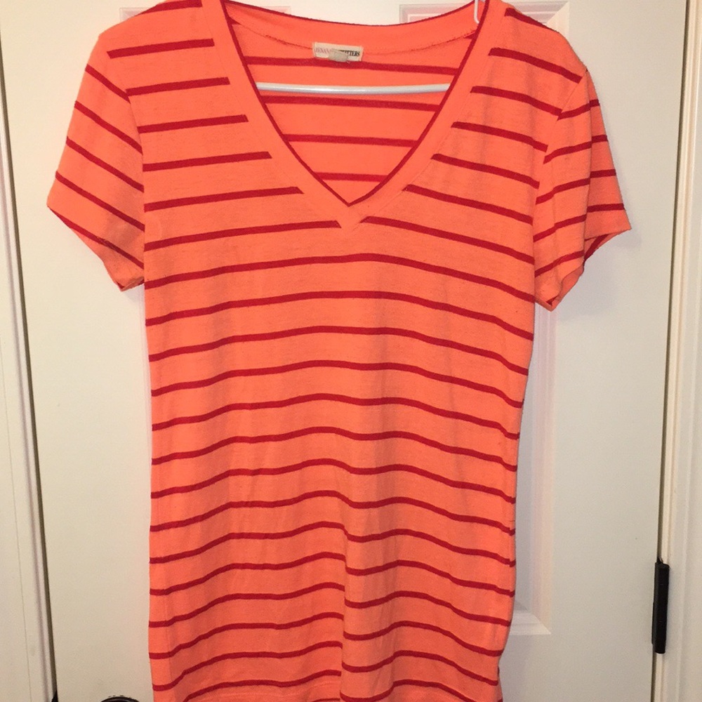 Orange/ Red striped shirt